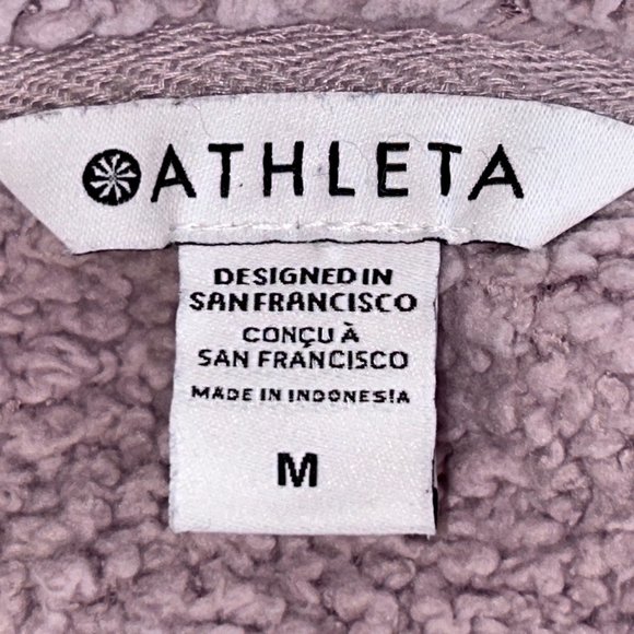 ATHLETA Shasta Purple Tugga Sherpa Warm Cozy Jacket (#486693) Size Medium - Picture 11 of 16